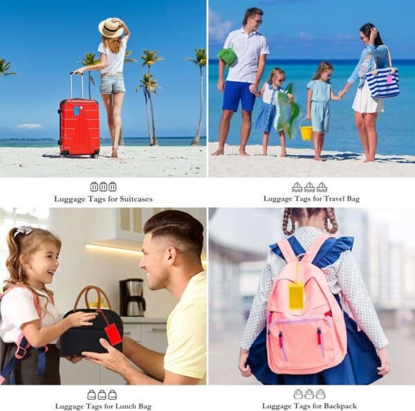 10 Pack Luggage Tags for Suitcases, Airplane Travel Essentials for Flying, International Travel Must Haves, and Luggage Accessories by Sodsay - Image 4