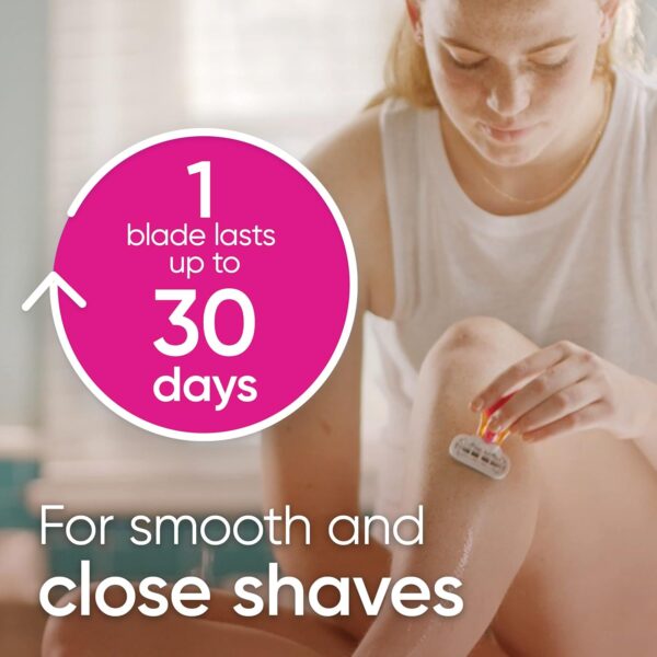 Gillette Venus Extra Smooth Travel Razor Kit for Women, Mini Handle + Refill + Case - Image 3