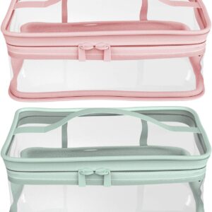 Makeup Bag Zipper Waterproof Portable Travel Storage Pouch 2 Pcs
