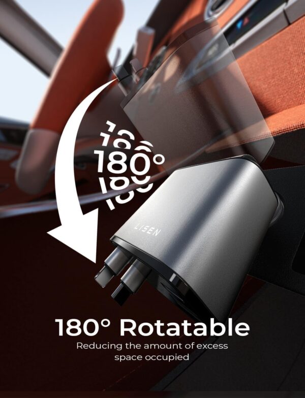 LISEN Retractable Car Charger [69W USB C Car Accessories Adapter ] for iPhone 16 USB C Charger Fast Charging, Ford Travel Essentials Gifts for Women Men, Road Trip Essentials for iPhone 16 15 14 13 12 - Image 7