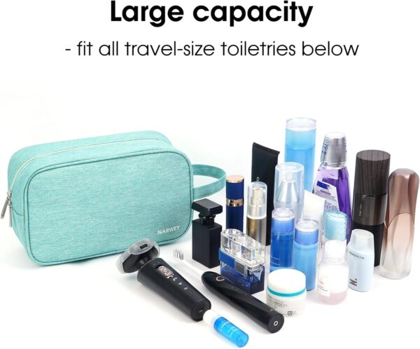 Narwey Travel Toiletry Bag for Women Traveling Dopp Kit Men Travel Bag for Toiletries Cosmetic Bag Makeup Bag Medicine Bag for Traveling - Image 4