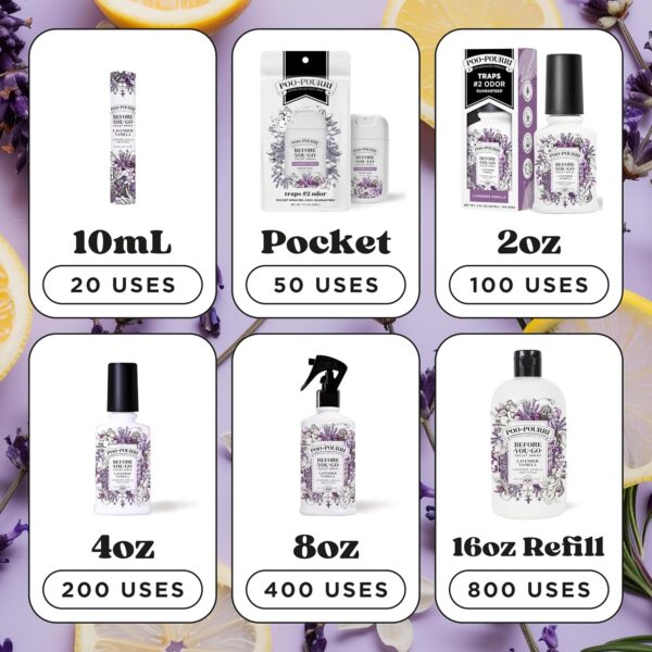 Poo-Pourri Before-You-Go Toilet Spray, Lavender Vanilla, 1 Fl Oz Pocket Travel Size - Lavender, Vanilla and Citrus - Image 10