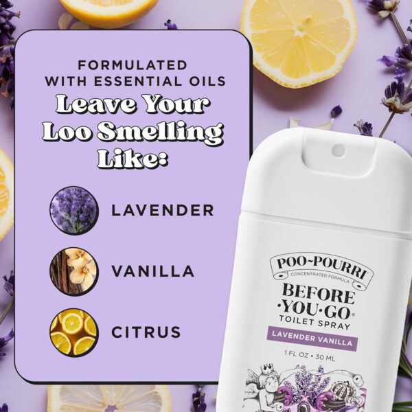 Poo-Pourri Before-You-Go Toilet Spray, Lavender Vanilla, 1 Fl Oz Pocket Travel Size - Lavender, Vanilla and Citrus - Image 7