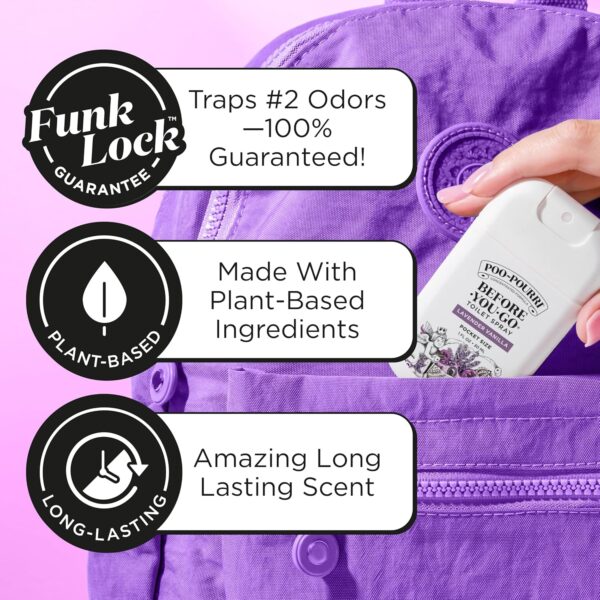 Poo-Pourri Before-You-Go Toilet Spray, Lavender Vanilla, 1 Fl Oz Pocket Travel Size - Lavender, Vanilla and Citrus - Image 2