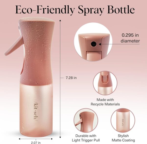 Kitsch Continuous Spray Bottle for Hair | Fine Mist Water Mister for Hair Styling – Spray Bottles for Cleaning, Plants & More – Terracotta, 5 oz - Image 3