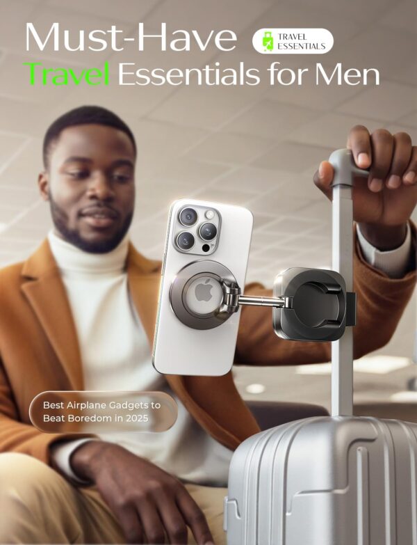 LISEN Airplane Travel Europe Vacation Essentials Phone Holder Gadgets Long Flight Must Have Toddler Mini Travels Essentials Kids Women for MagSafe Travel Accessories Cruise Essentials Camera Mounts - Image 3